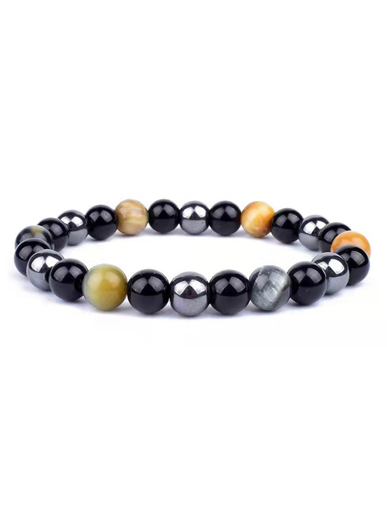 OAIITE Charm Bracelet: Turkish Evil Eye, Tiger Eye & Hematite Healing Jewelry - - accessories