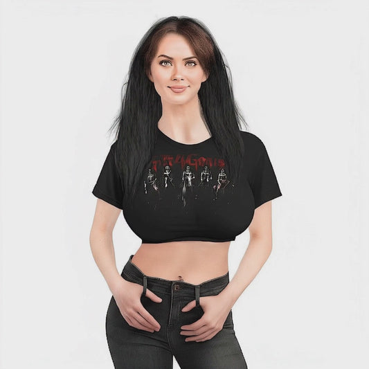 Motivational Crop Tee for Fitness Enthusiasts - 'Fit4Goals'