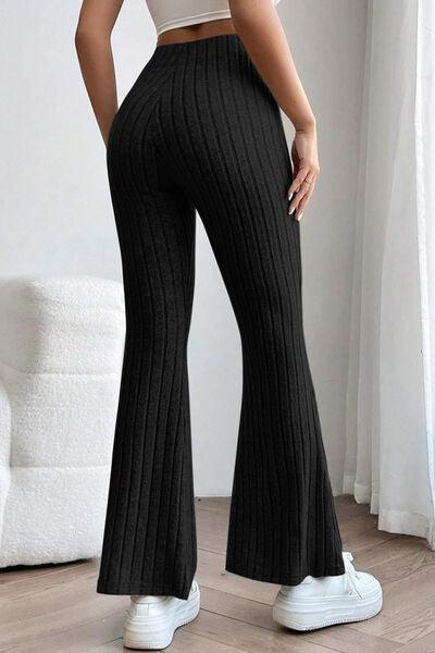 Basic Bae Full Size Ribbed High Waist Flare Pants - - Women's Fashion - Women's Clothing - Tops & Tees - Tank Tops