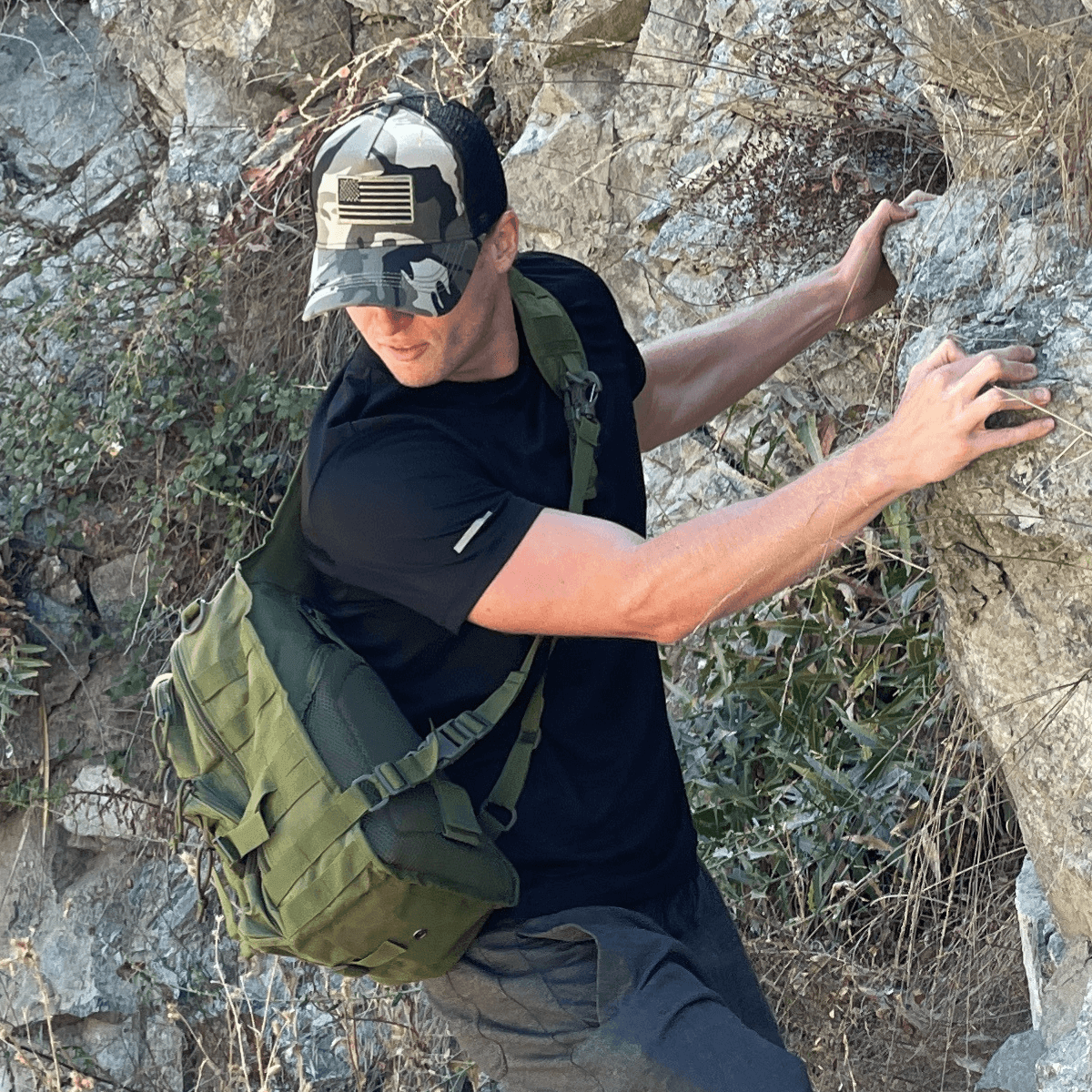 American Flag Trucker Hat With Adjustable Strap - - Men's Fashion - Men's Accessories - Men's Hats - Men's Military Hats