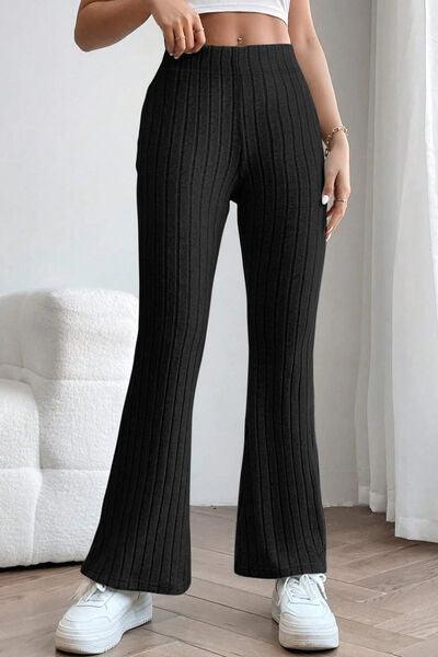 Basic Bae Full Size Ribbed High Waist Flare Pants - - Women's Fashion - Women's Clothing - Tops & Tees - Tank Tops