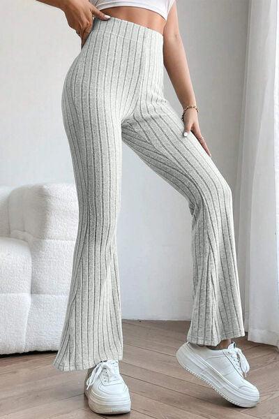 Basic Bae Full Size Ribbed High Waist Flare Pants - - Women's Fashion - Women's Clothing - Tops & Tees - Tank Tops