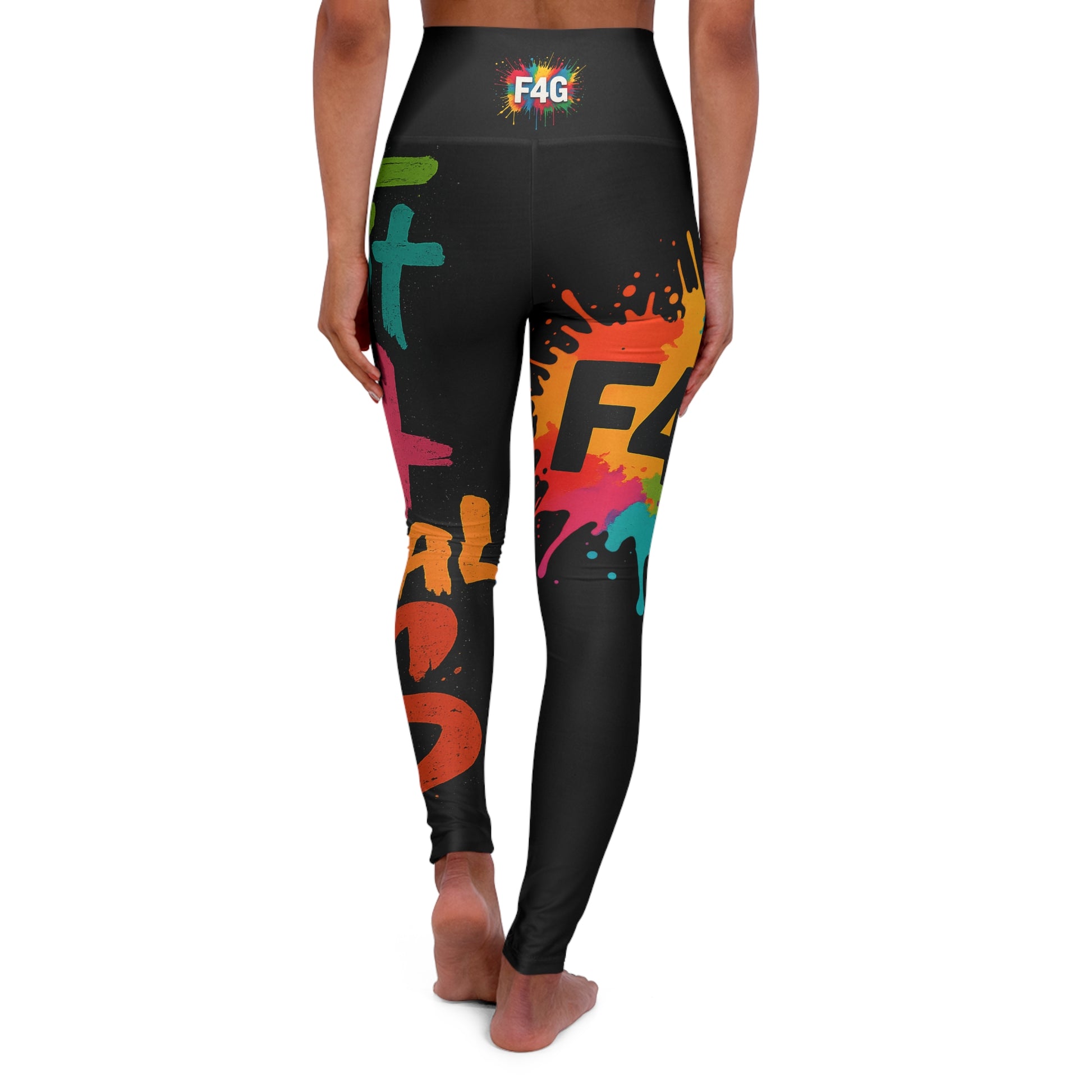 Vibrant High Waisted Yoga Leggings | Motivational Fitness Apparel - - Leggings