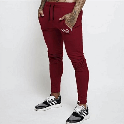 Spring and autumn men's fashion casual slim sports pants men's printed trousers - Fit4Goals.com