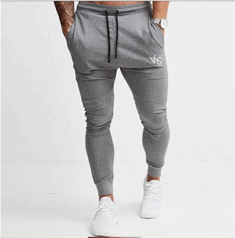 Spring and autumn men's fashion casual slim sports pants men's printed trousers - Fit4Goals.com