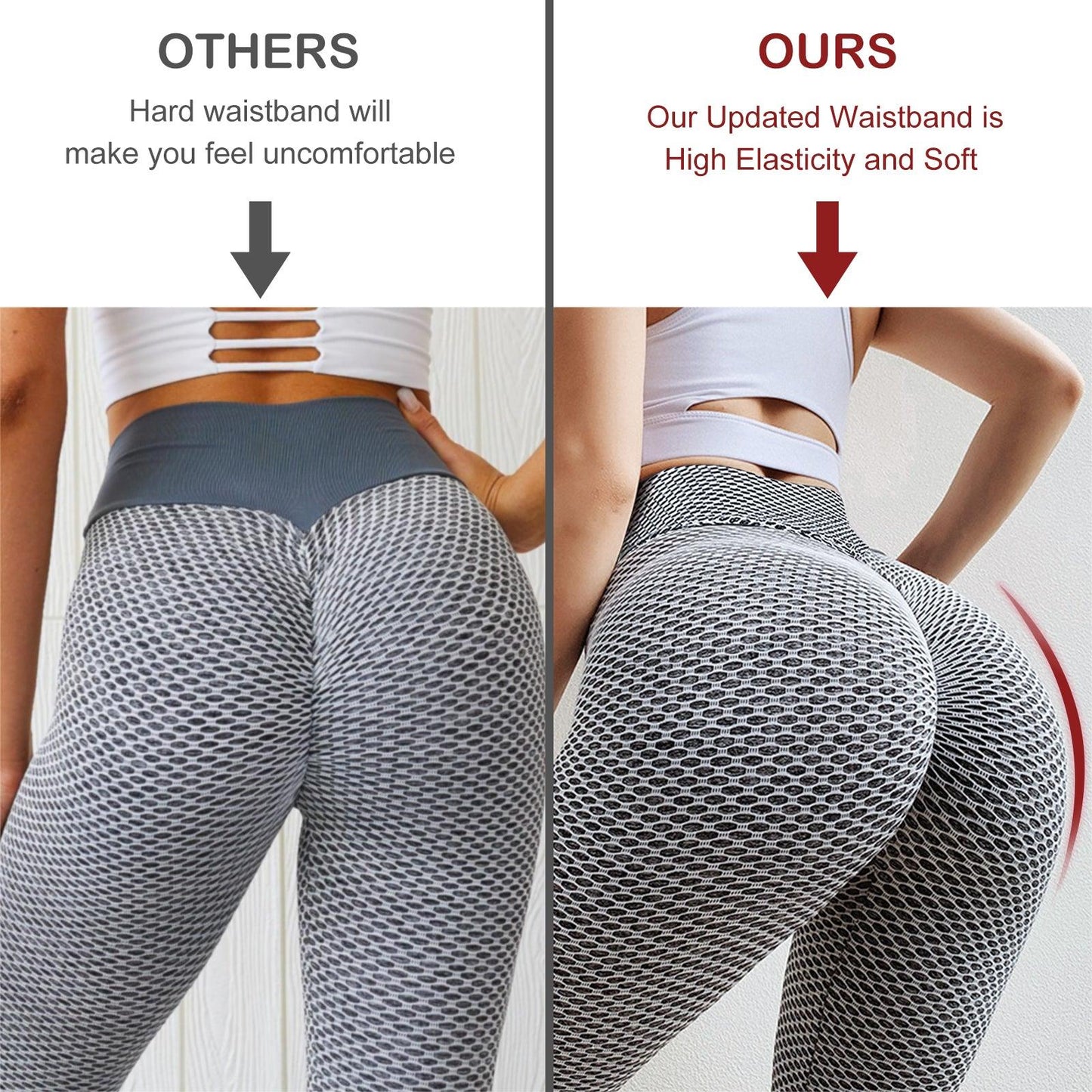 TIK Tok Leggings Women Butt Lifting Workout Tights Plus Size Sports High Waist Yoga Pants - - LEGGINGS