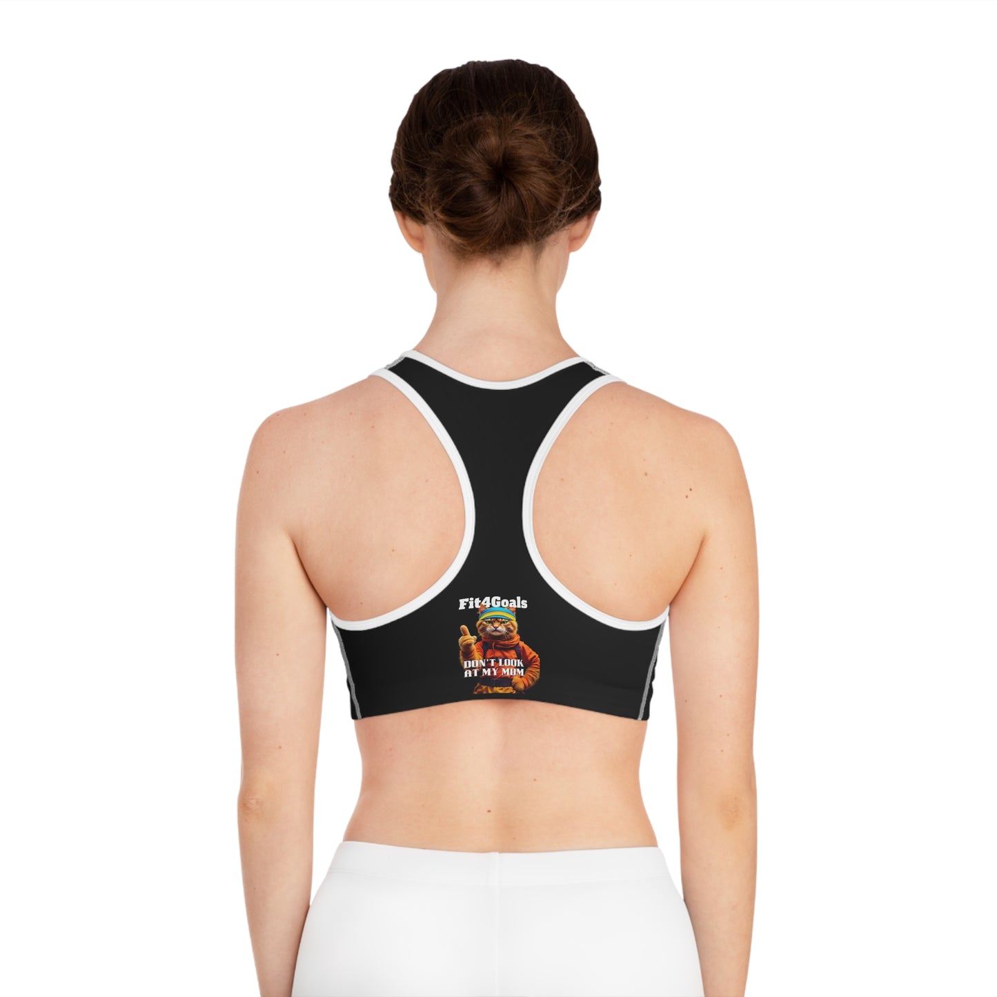 Motivational Cat Sports Bra – Fit4Goals Fitness Wear
