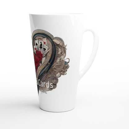 Love & Cards White Latte 17oz Ceramic Mug - - Print Material