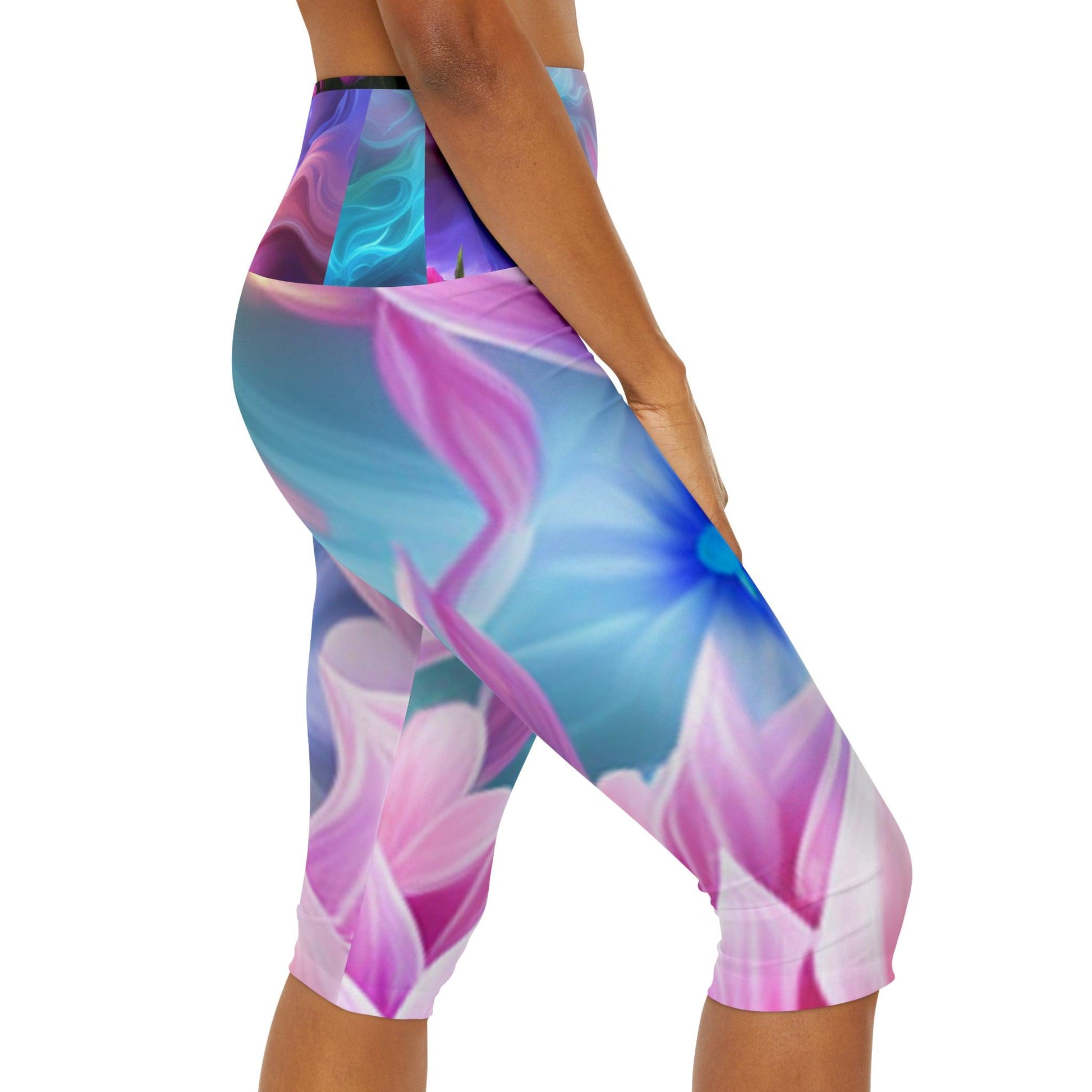 Yoga Capri Leggings (AOP) - - leggings