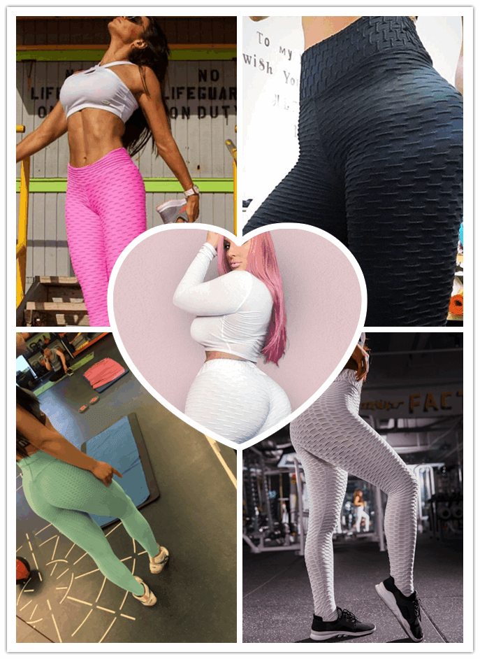 Booty Lifting Anti Cellulite Scrunch Leggings Without Pocket - - leggins