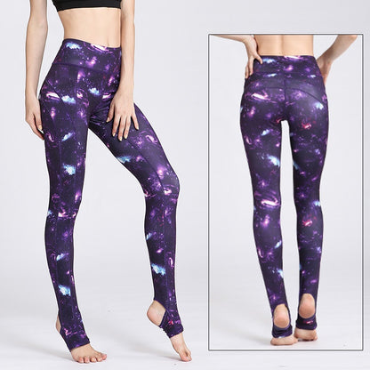 Fit4Goals™ Women's High Waist Tummy Control Yoga Pants - Floral Push Up Sports Leggings for Running & Workout