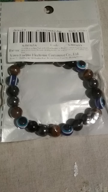 OAIITE Charm Bracelet: Turkish Evil Eye, Tiger Eye & Hematite Healing Jewelry