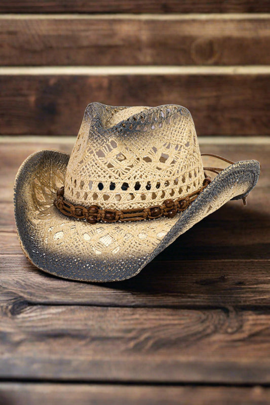 Fame Cutout Rope Strap Wide Brim Hat ! - Fit4Goals.com