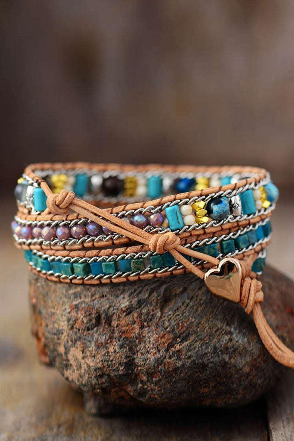 Heart Layered Bracelet - - Accessories & Jewelry