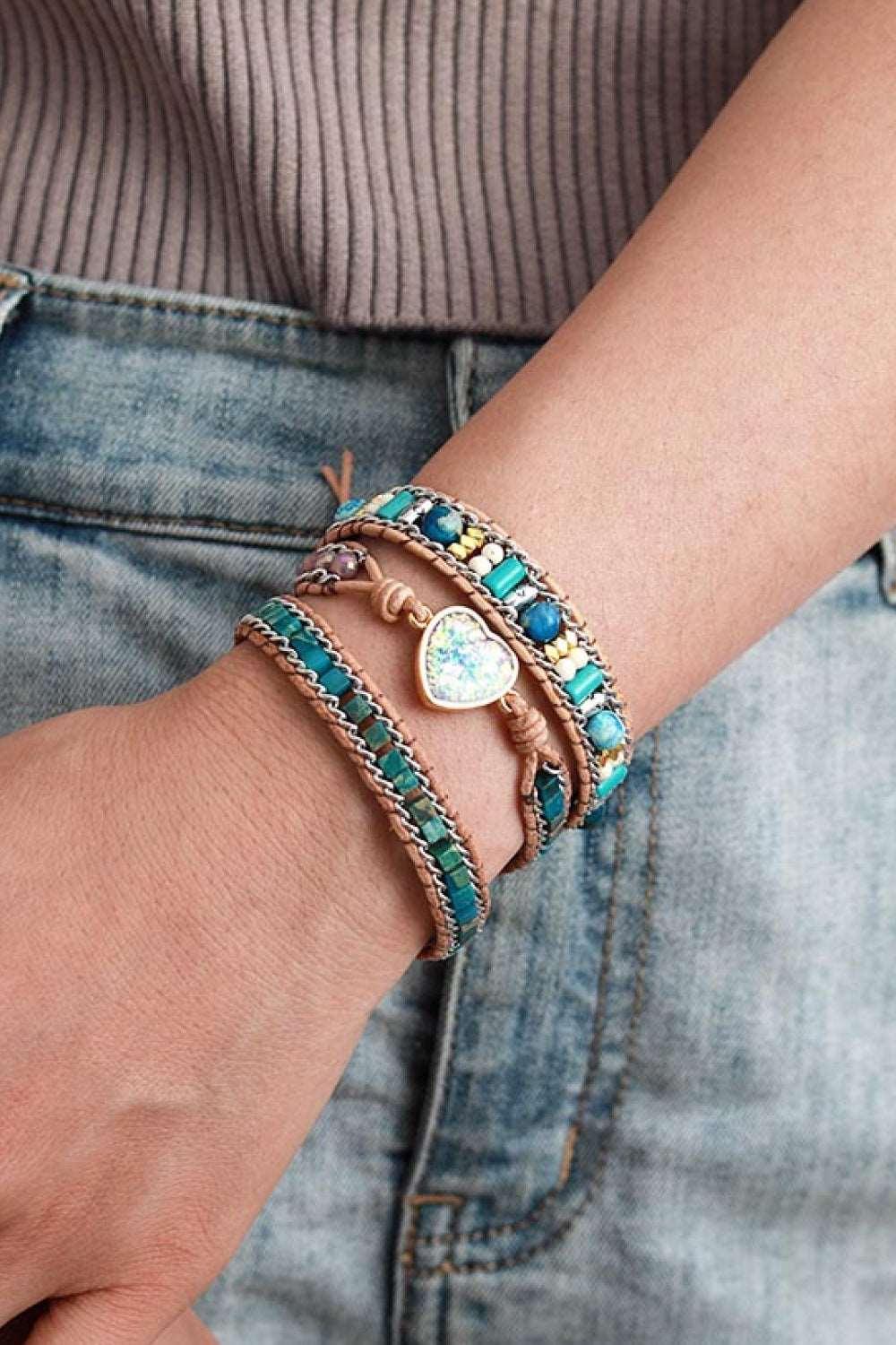 Heart Layered Bracelet - - Accessories & Jewelry