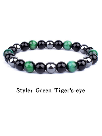 OAIITE Charm Bracelet: Turkish Evil Eye, Tiger Eye & Hematite Healing Jewelry