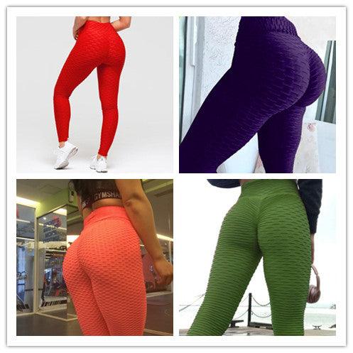 Booty Lifting Anti Cellulite Scrunch Leggings Without Pocket - - leggins