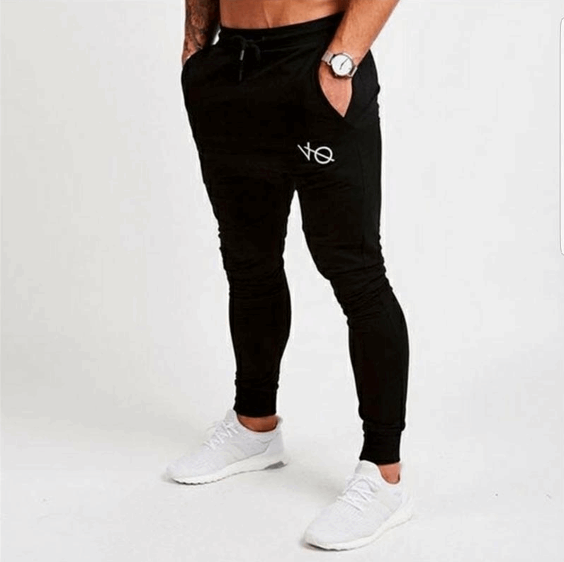 Spring and autumn men's fashion casual slim sports pants men's printed trousers - Fit4Goals.com