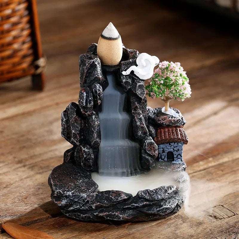 Aromatherapy Waterfall Incense Burner – Elegant Home Decor - - Decorative Aroma Burners