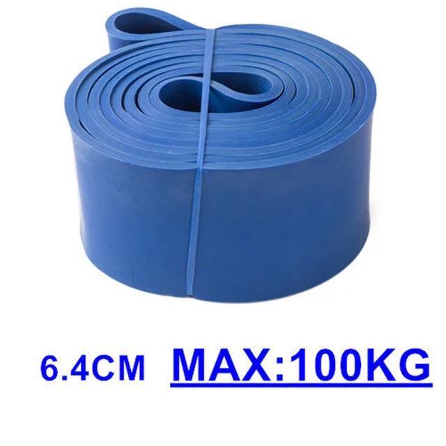 Tough Latex Resistance Band Elastic Exercise Strength Pull-Ups Auxiliary Band Chewing Gum Fitness Equipment Strengthening Train - Blue - Band Elastic