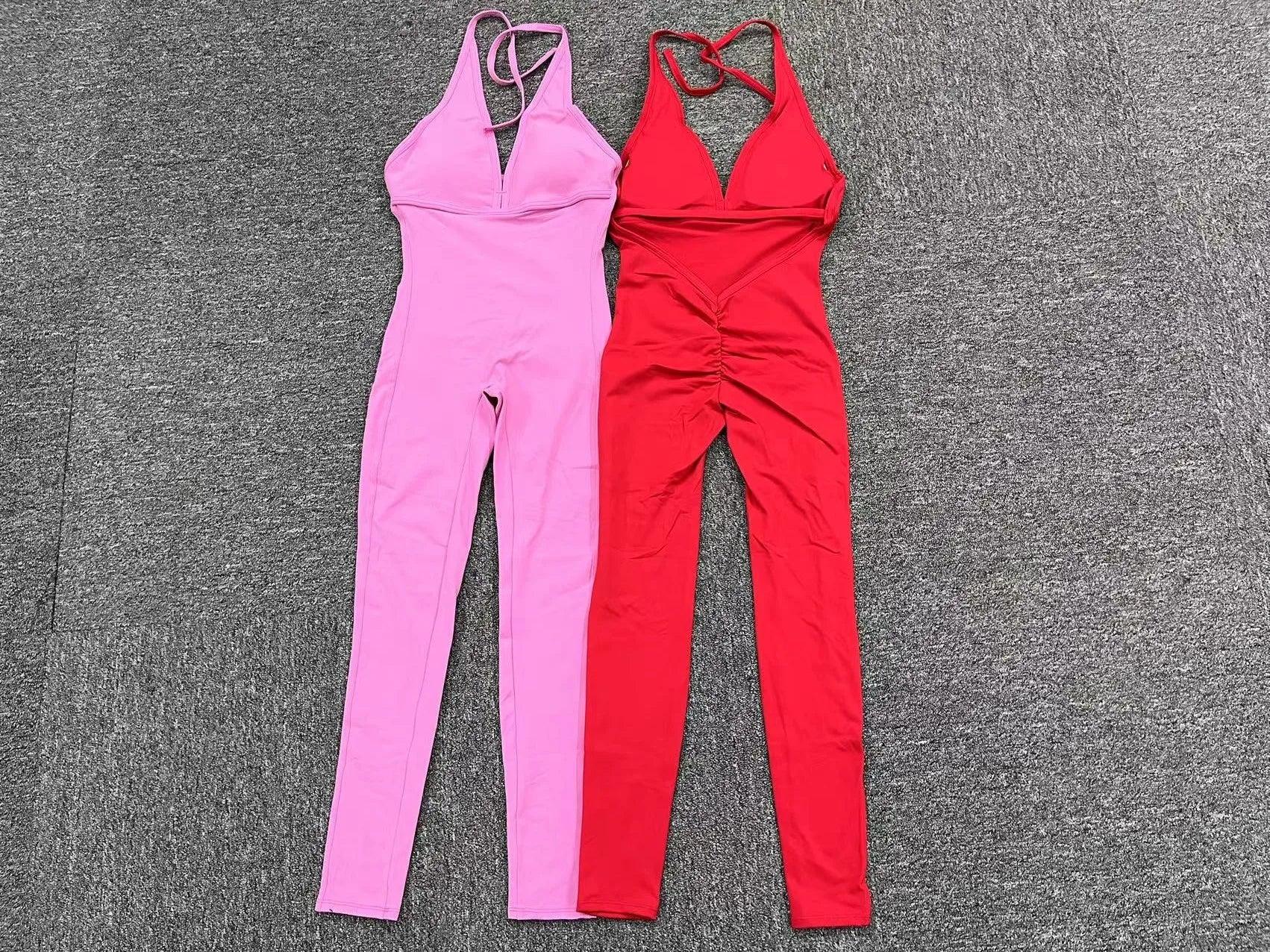 Cloud Rise Sexy Backless Jumpsuit for Women - Gym, Fitness & Yoga - - Activewear Dress