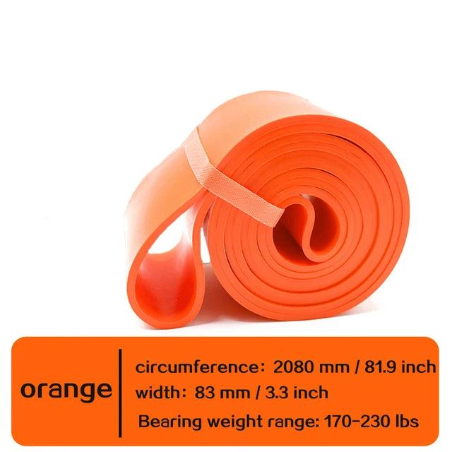 Tough Latex Resistance Band Elastic Exercise Strength Pull-Ups Auxiliary Band Chewing Gum Fitness Equipment Strengthening Train - Orange - Band Elastic