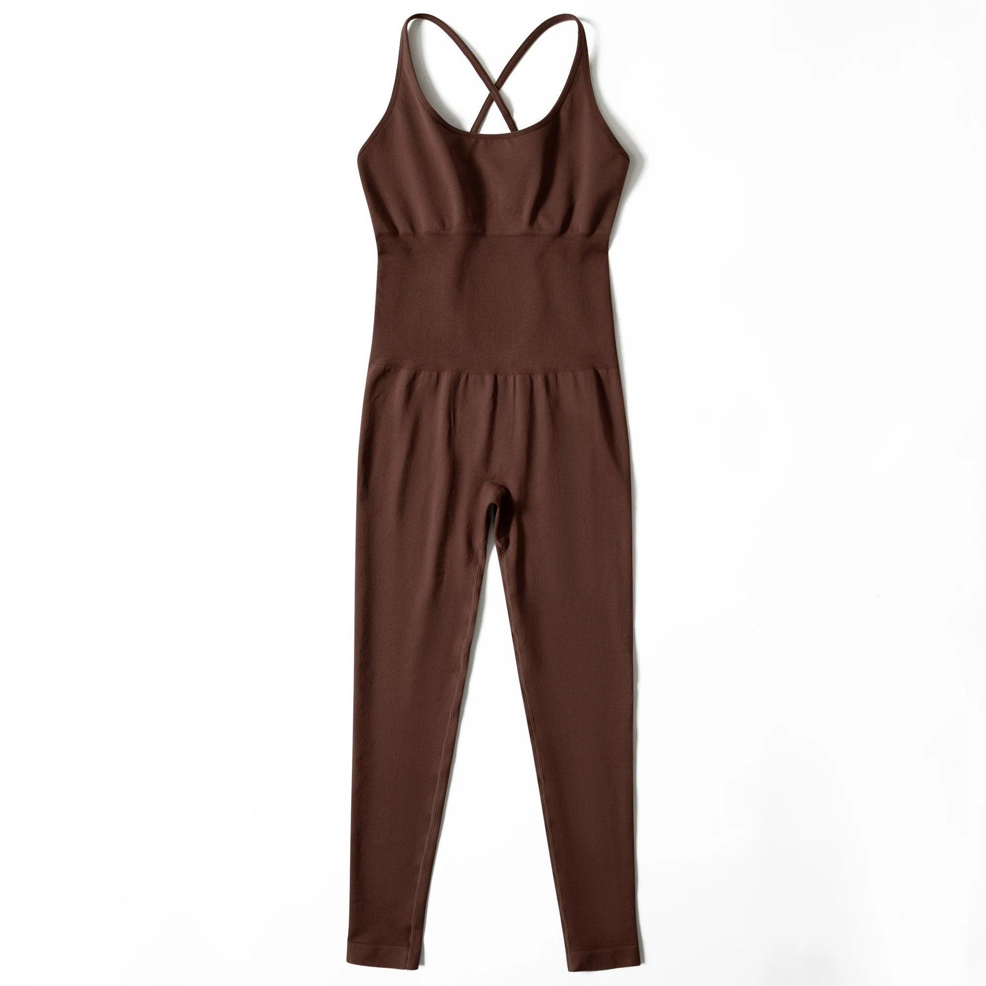 Solid Sleeveless Jumpsuit - Backless Bodycon Romper for Women - - Women's Fashion - Women's Clothing - Bottoms - Leggings