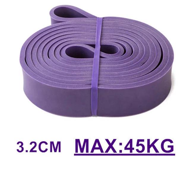 Tough Latex Resistance Band Elastic Exercise Strength Pull-Ups Auxiliary Band Chewing Gum Fitness Equipment Strengthening Train - Purple - Band Elastic