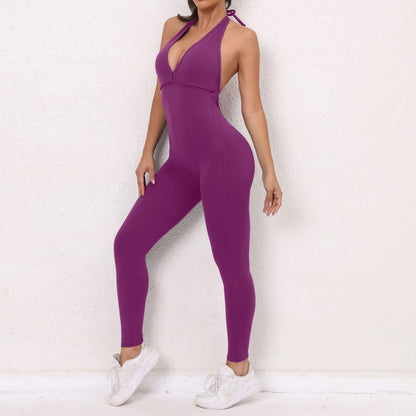 Cloud Rise Sexy Backless Jumpsuit for Women - Gym, Fitness & Yoga - - Activewear Dress