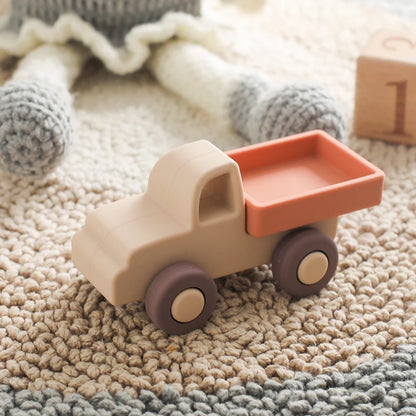 Silicone Baby Car Toy & Teether - Educational Blocks for 0-12 Months