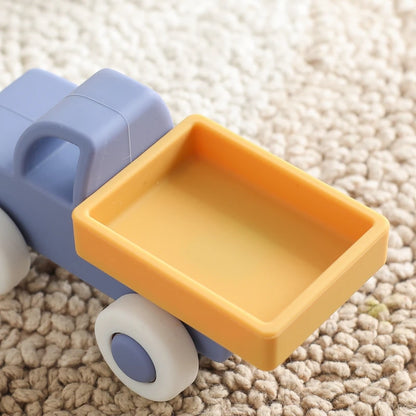 Silicone Baby Car Toy & Teether - Educational Blocks for 0-12 Months