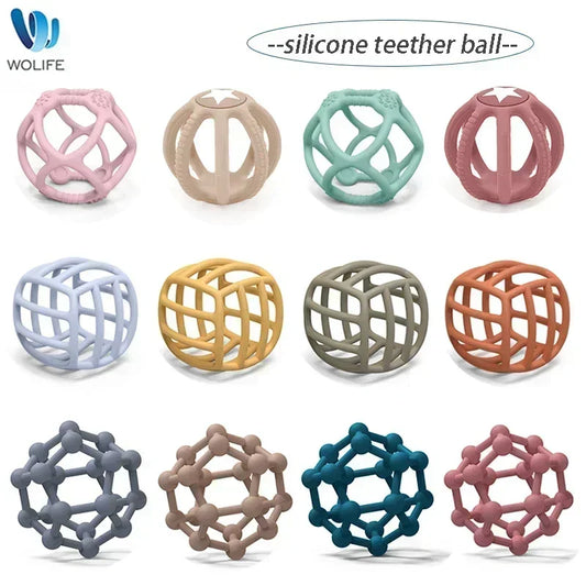 WOLIFE Baby Silicone Teether - Colorful, BPA-Free, Easy-Clean Chewing Toy