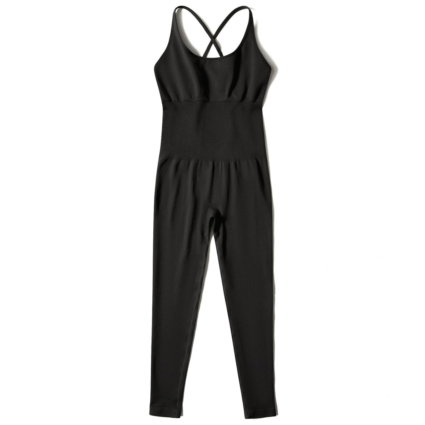 Solid Sleeveless Jumpsuit - Backless Bodycon Romper for Women - - Women's Fashion - Women's Clothing - Bottoms - Leggings