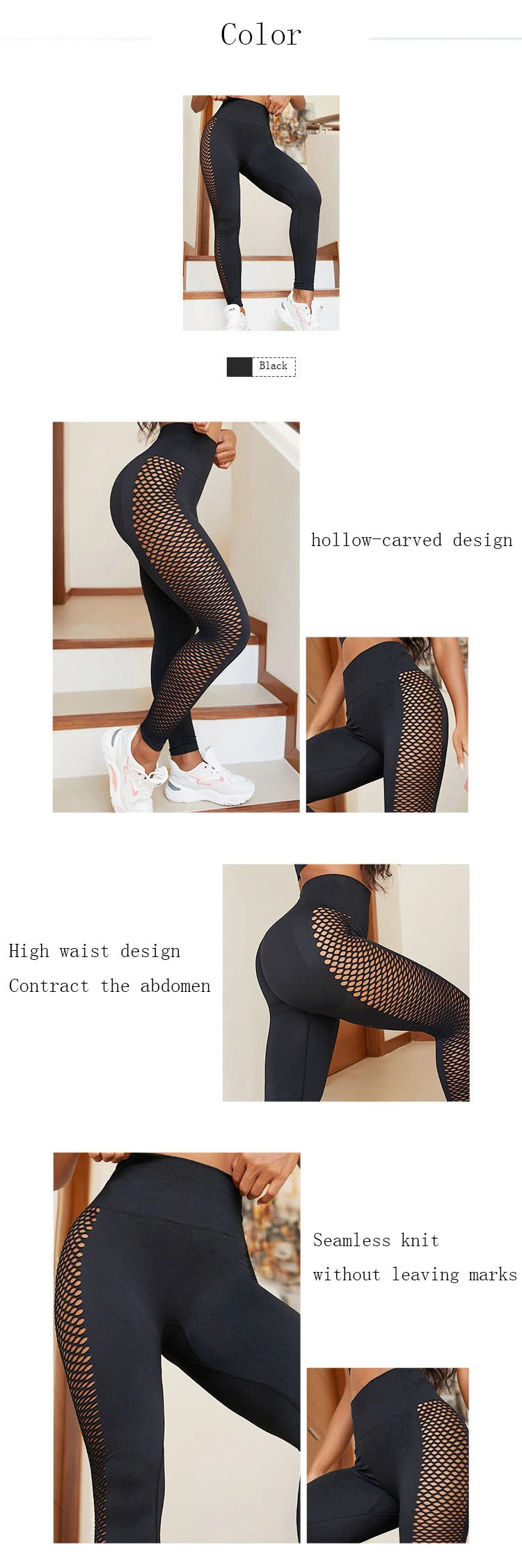 Women's Sexy High Waist Yoga Pants - Push Up Fitness Leggings for Gym & Running