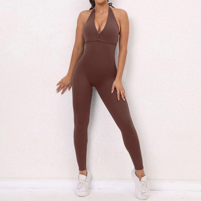 Cloud Rise Sexy Backless Jumpsuit for Women - Gym, Fitness & Yoga - - Activewear Dress