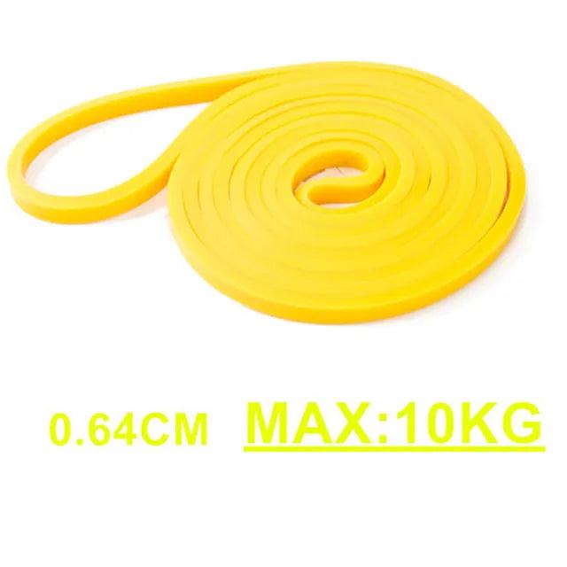 Tough Latex Resistance Band Elastic Exercise Strength Pull-Ups Auxiliary Band Chewing Gum Fitness Equipment Strengthening Train - Yellow - Band Elastic