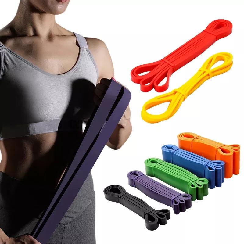 Tough Latex Resistance Band Elastic Exercise Strength Pull-Ups Auxiliary Band Chewing Gum Fitness Equipment Strengthening Train - - Band Elastic