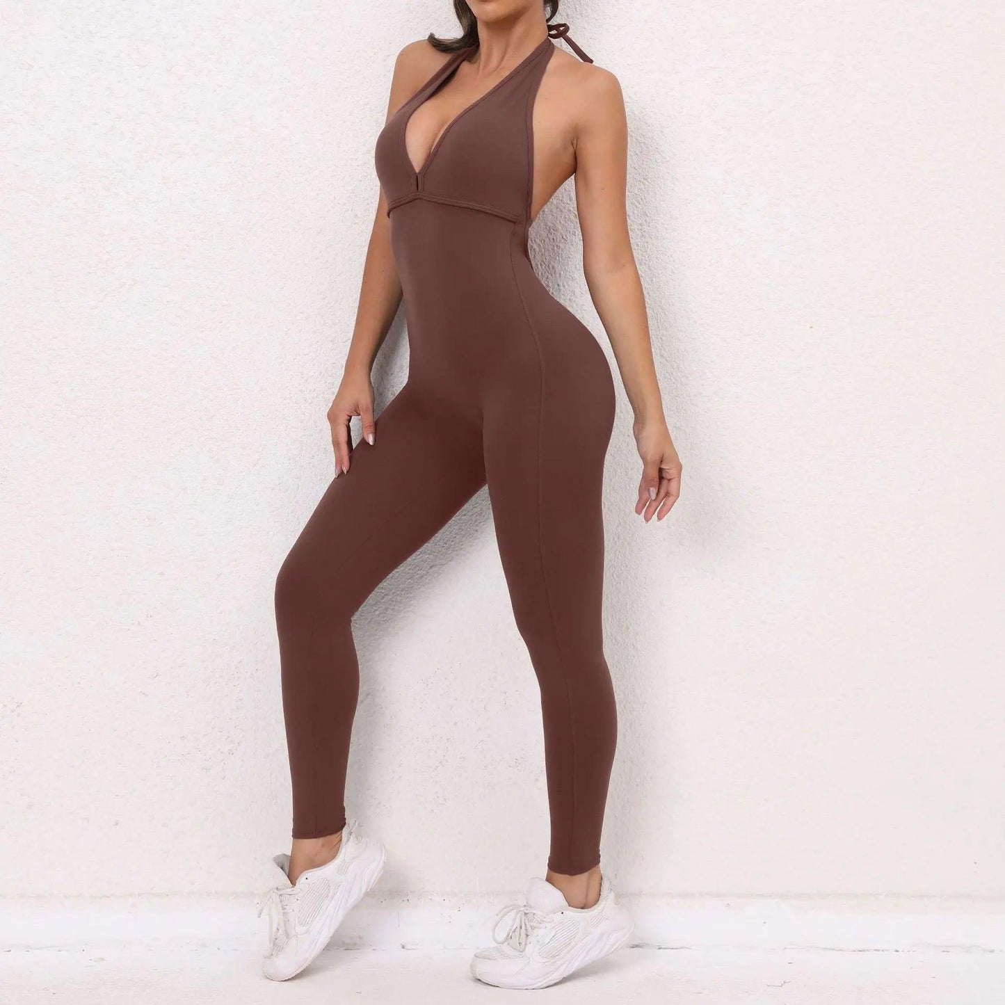 Cloud Rise Sexy Backless Jumpsuit for Women - Gym, Fitness & Yoga - - Activewear Dress