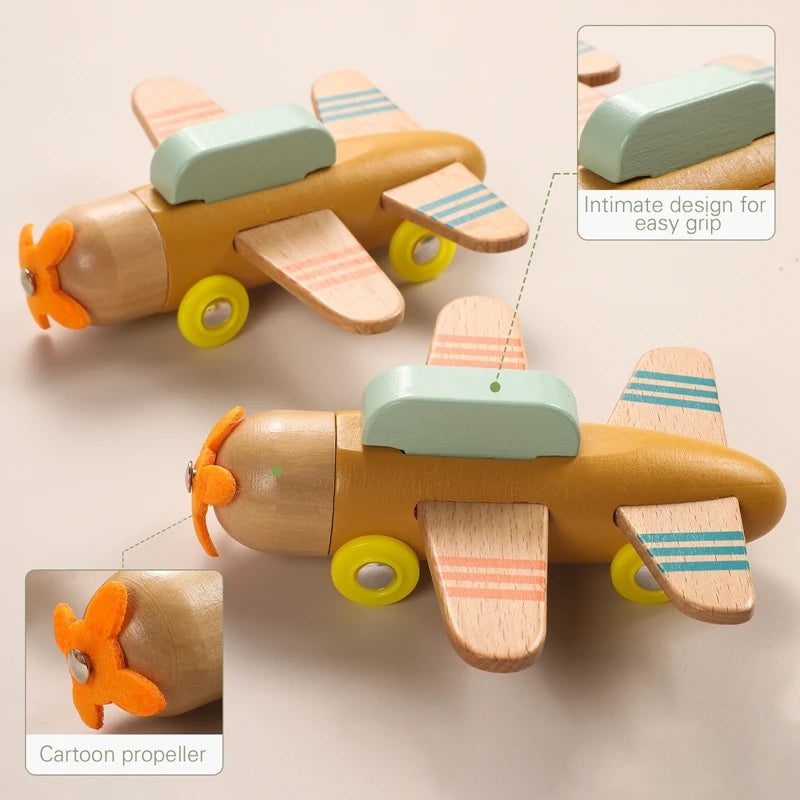 Montessori Wooden Train & Trolley - Educational Baby Toy with Numbers