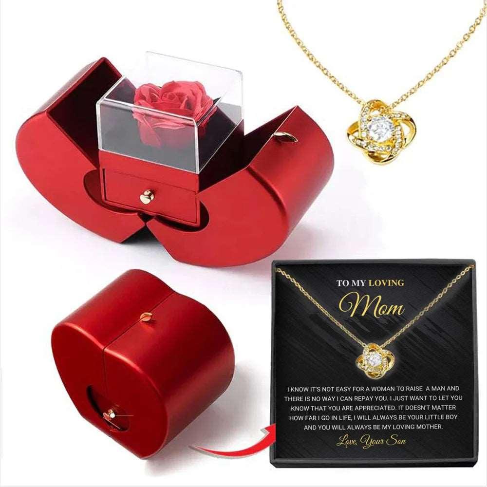 Elegant Vintage Crystal Pendant Necklace – The Perfect Mother's Day Gift with Luxury Rose Box | Ideal for Women & Lovers | Designer Jewelry - WG0005 - Pendant