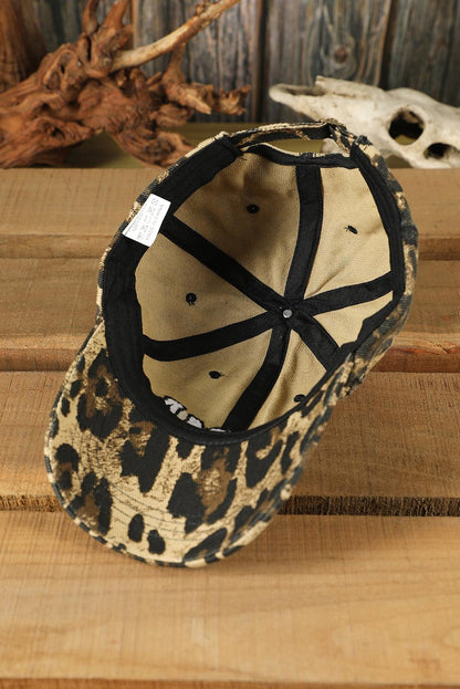 Women's Leopard MAMA Letter Embroidered Baseball Cap - - Hats