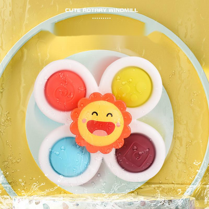 3Pcs Baby Teething Spinning Bath Toys - Stress Relief & Educational Fun