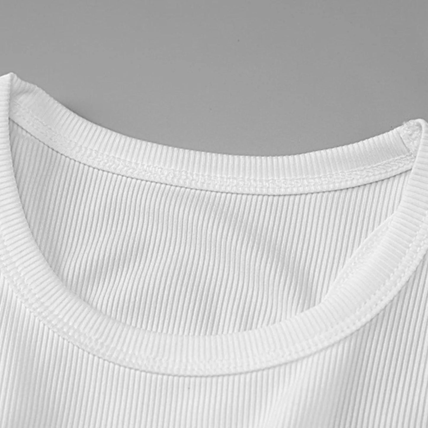 Sexy Crop Top Wipe Chest Solid Color Summer Tops For Women 2023 Round Neck Basic Top Women - - women's top