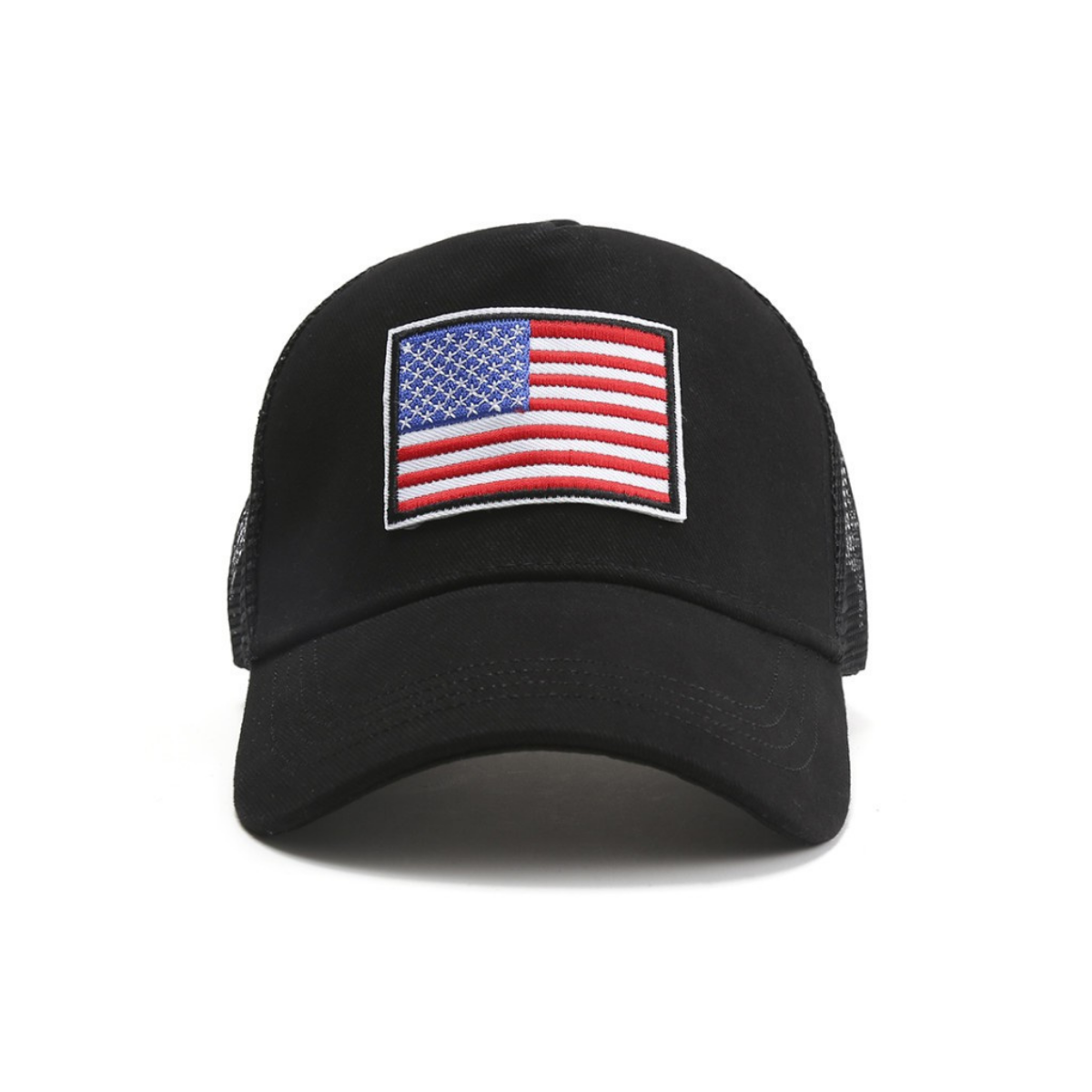 American Flag Trucker Hat With Adjustable Strap - Fit4Goals.com