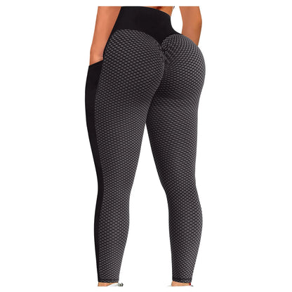 Anti Cellulite Pocket Leggings Women Push Up Honeycomb Butt Lift Booty Tights Sexy Workout Fitness Yoga High Waist Ruched Pants - Fit4Goals.com