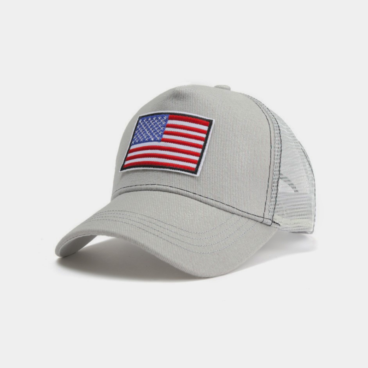 American Flag Trucker Hat With Adjustable Strap - Fit4Goals.com