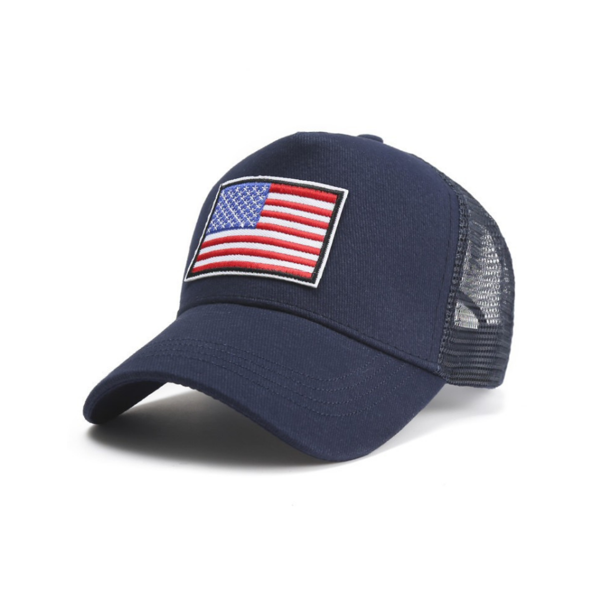 American Flag Trucker Hat With Adjustable Strap - Fit4Goals.com