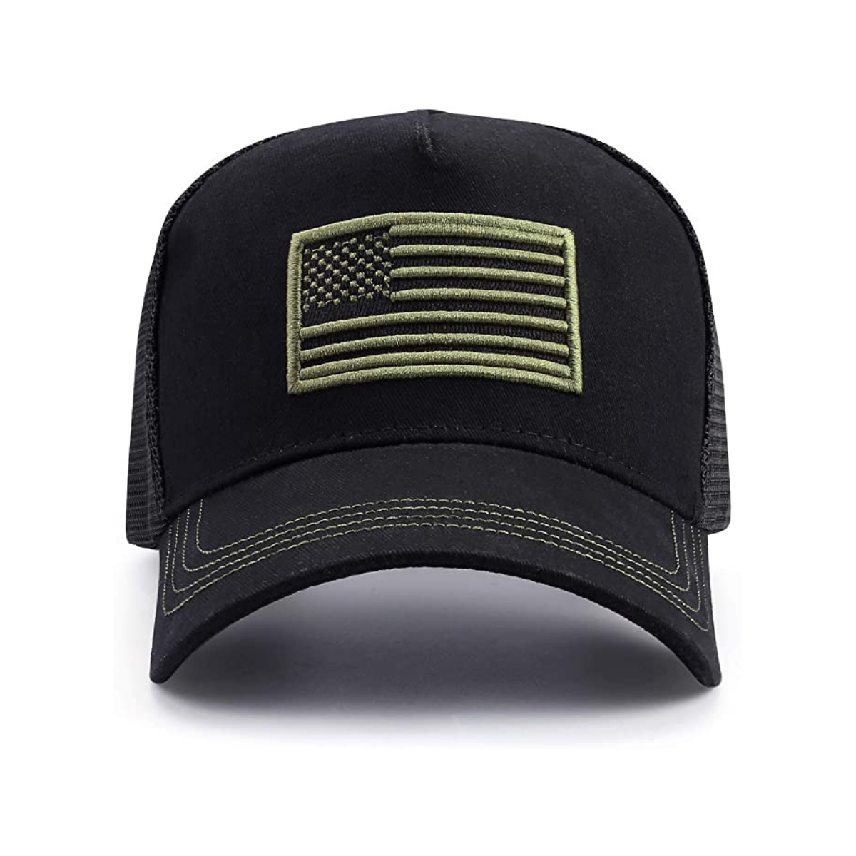 American Flag Trucker Hat With Adjustable Strap - Fit4Goals.com